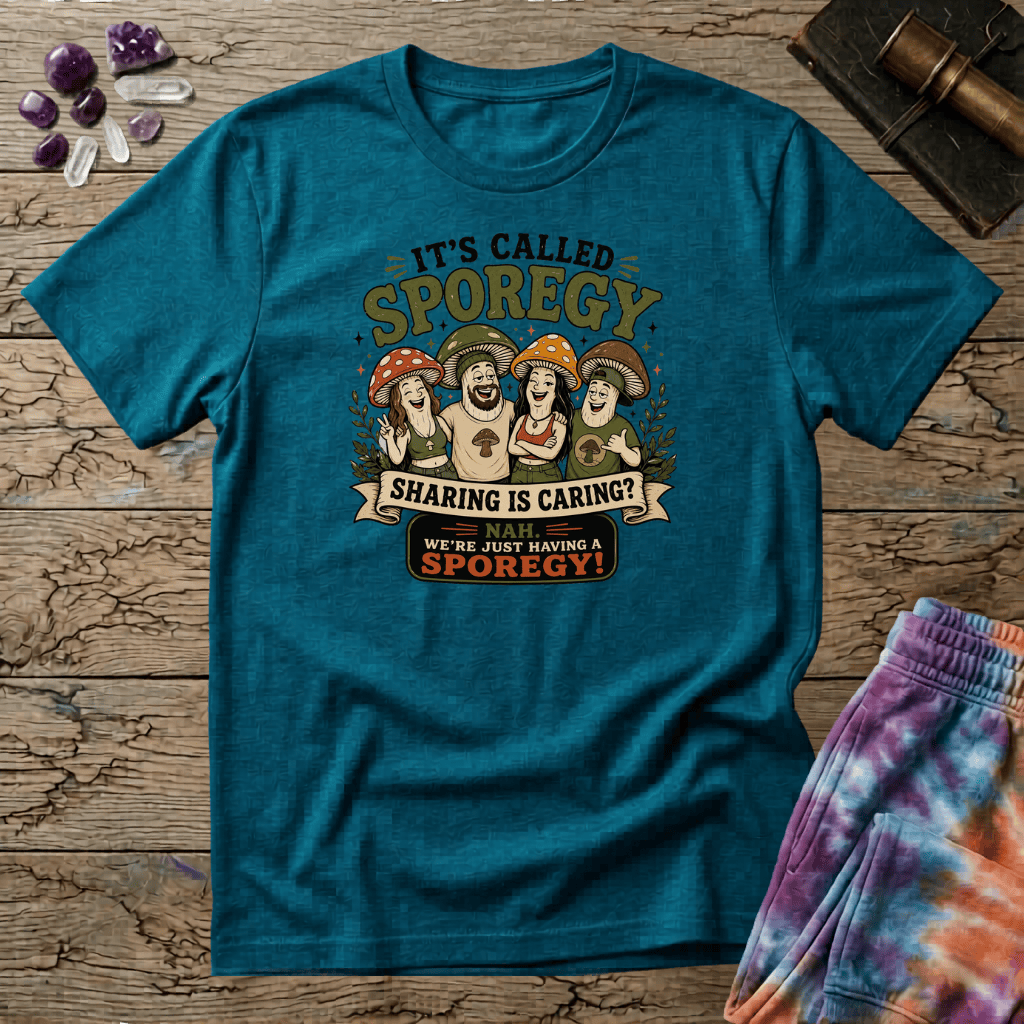 Printify T-Shirt Its Called Sporegy Too T-Shirt Mushroom Magic Mushroom T-Shirt