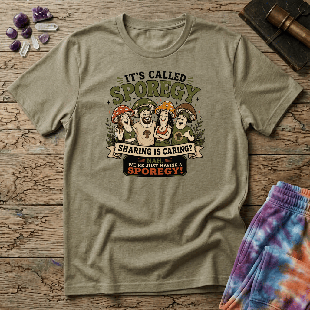 Printify T-Shirt Its Called Sporegy Too T-Shirt Mushroom Magic Mushroom T-Shirt