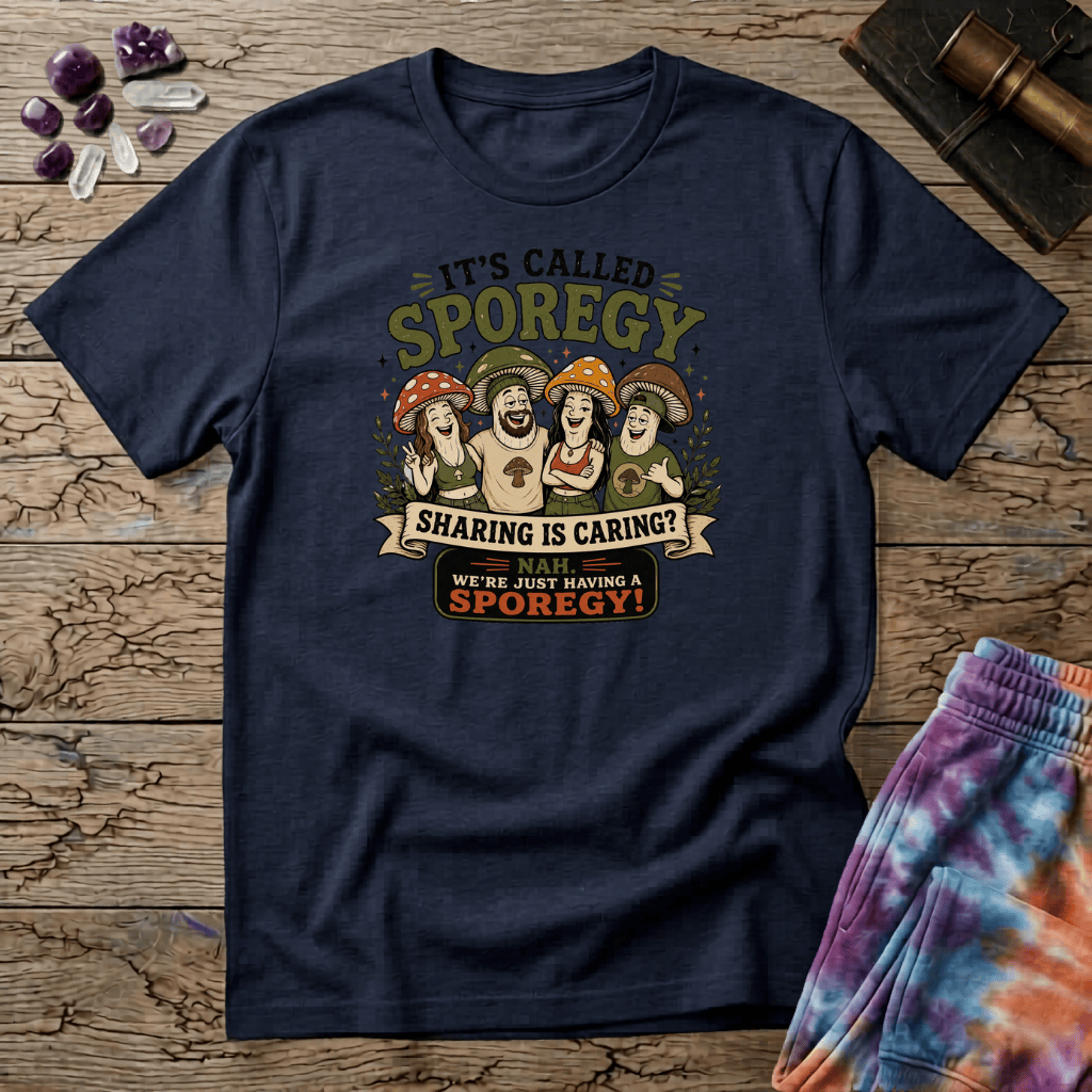 Printify T-Shirt Its Called Sporegy Too T-Shirt Mushroom Magic Mushroom T-Shirt