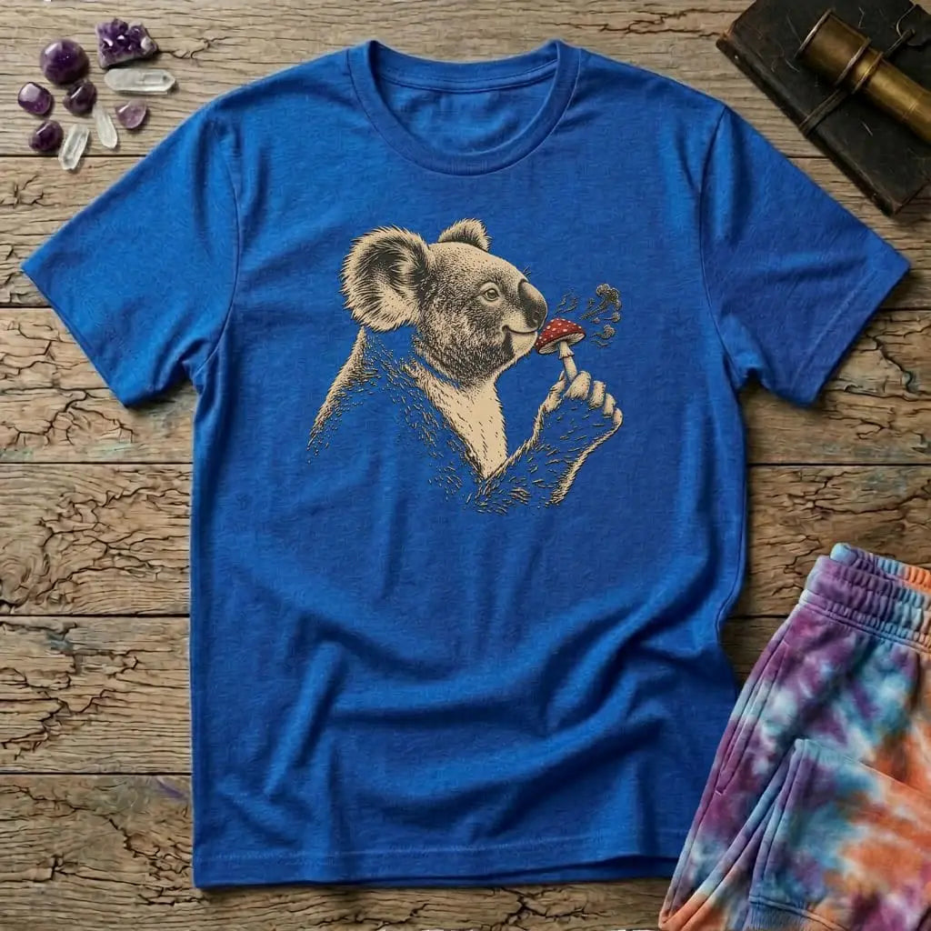 Printify T-Shirt Koala Mushroom T-Shirt Mushroom Magic Mushroom T-Shirt