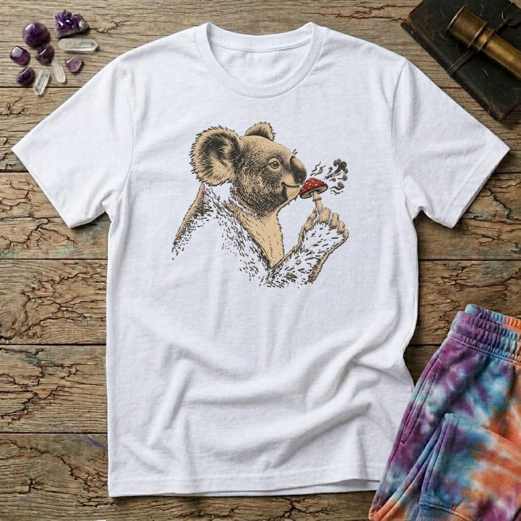 Printify T-Shirt Koala Mushroom T-Shirt Mushroom Magic Mushroom T-Shirt