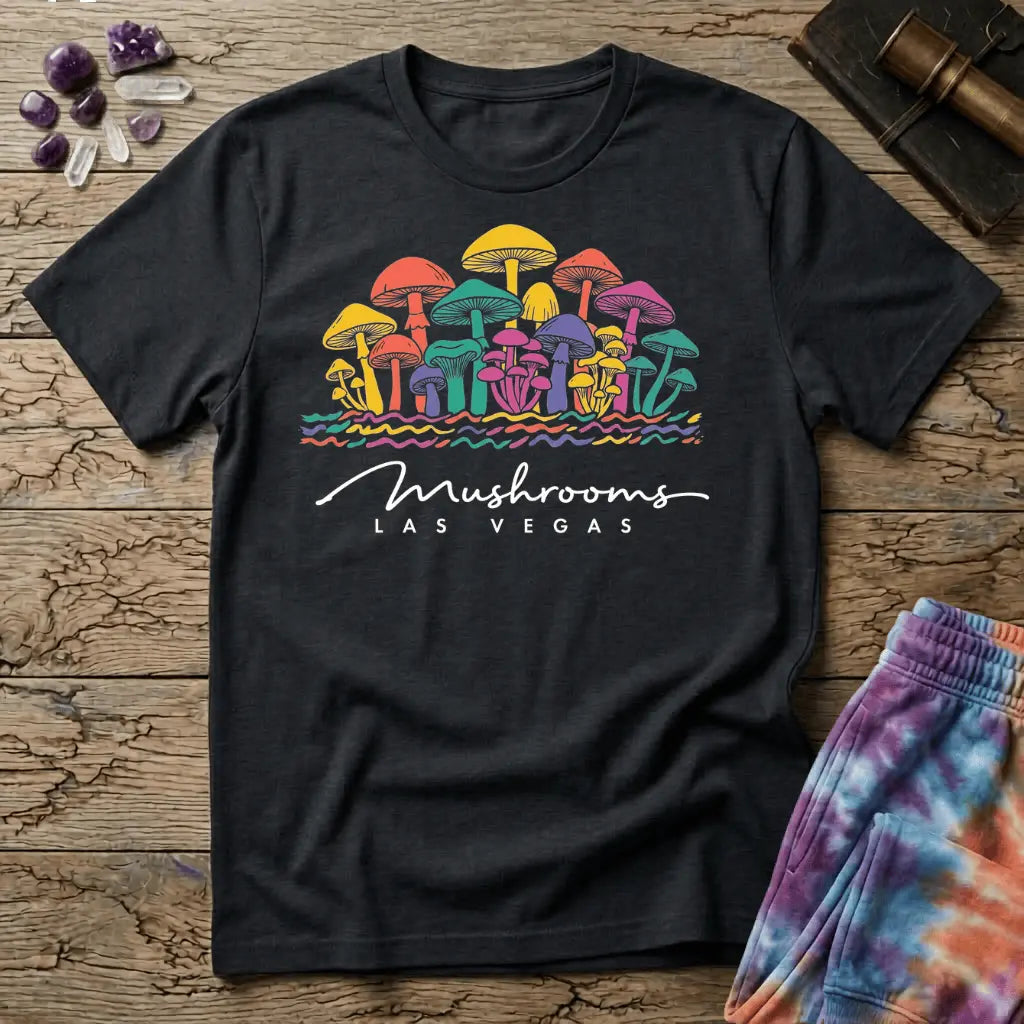 Printify T-Shirt Las Vegas Mushroom Mirage T-Shirt Mushroom Magic Mushroom T-Shirt