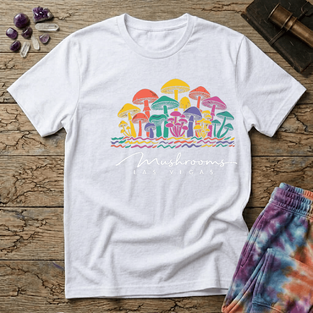 Printify T-Shirt Las Vegas Mushroom Mirage T-Shirt Mushroom Magic Mushroom T-Shirt