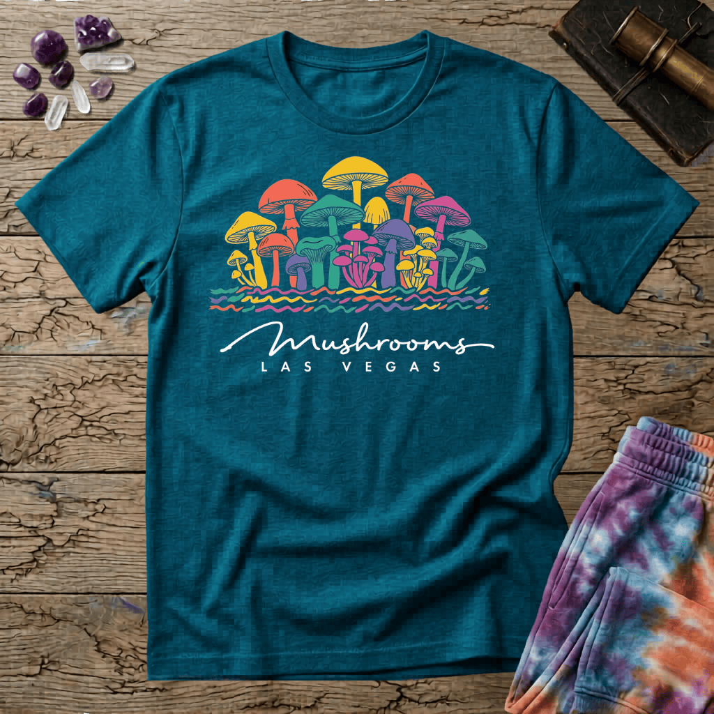 Printify T-Shirt Las Vegas Mushroom Mirage T-Shirt Mushroom Magic Mushroom T-Shirt