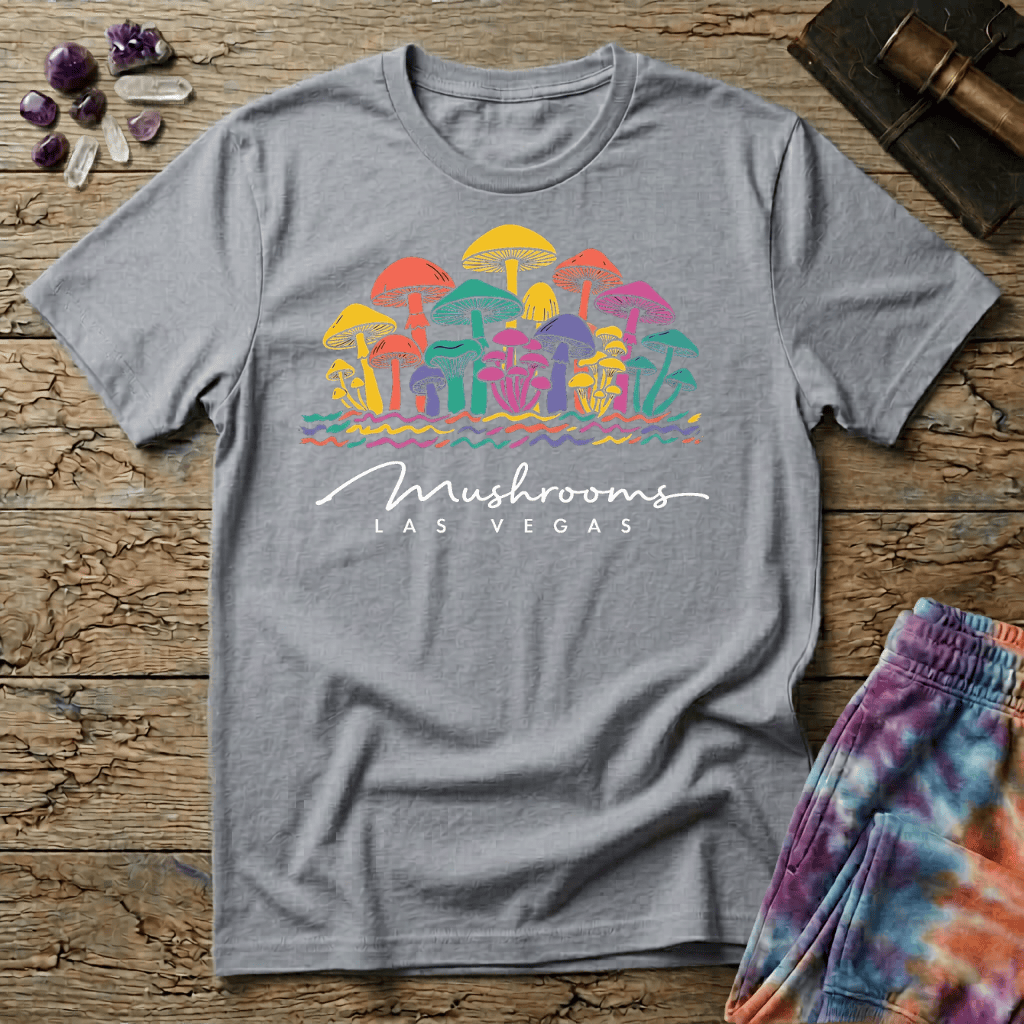 Printify T-Shirt Las Vegas Mushroom Mirage T-Shirt Mushroom Magic Mushroom T-Shirt