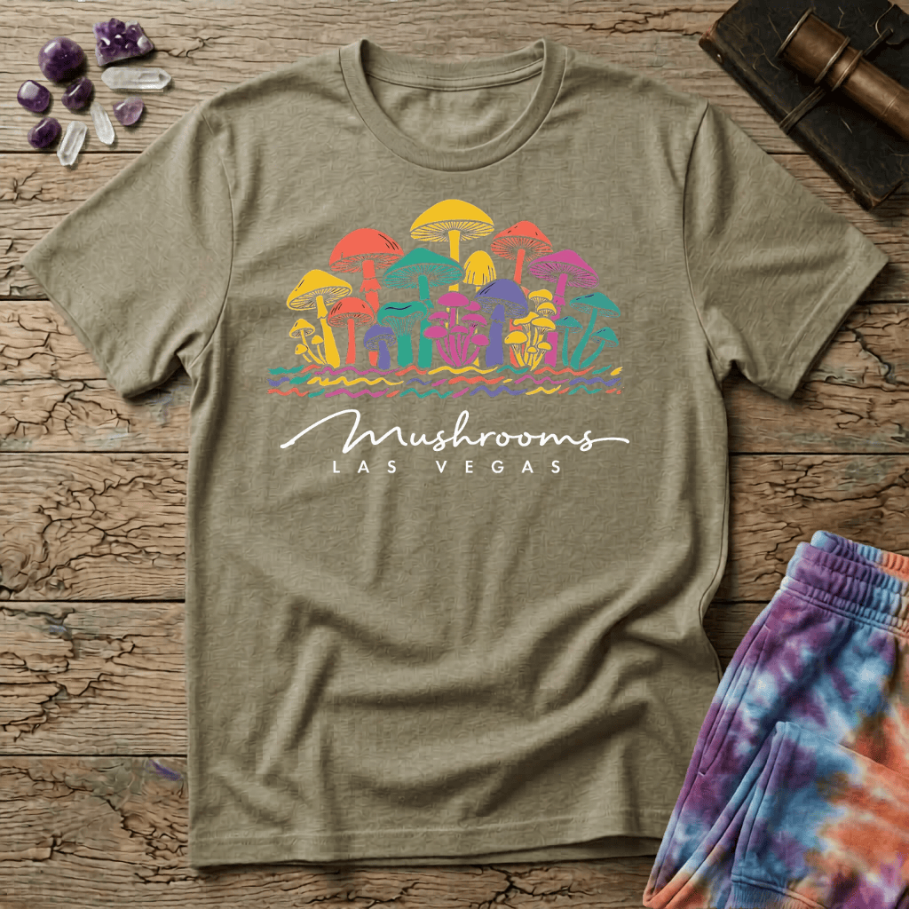 Printify T-Shirt Las Vegas Mushroom Mirage T-Shirt Mushroom Magic Mushroom T-Shirt