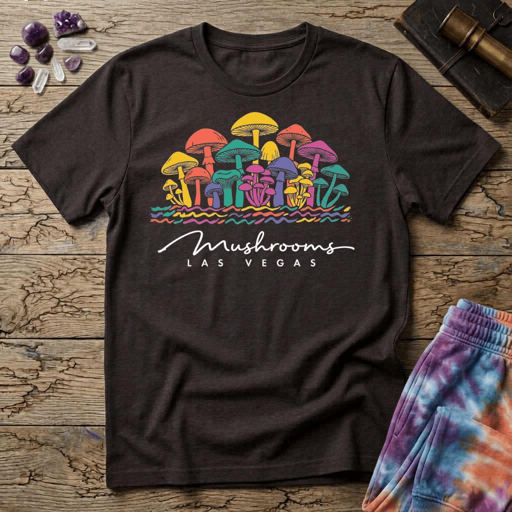 Printify T-Shirt Las Vegas Mushroom Mirage T-Shirt Mushroom Magic Mushroom T-Shirt