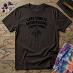 Printify T-Shirt Late Nights Mushrooms Happy Mind T-Shirt Mushroom Magic Mushroom T-Shirt