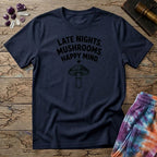Printify T-Shirt Late Nights Mushrooms Happy Mind T-Shirt Mushroom Magic Mushroom T-Shirt