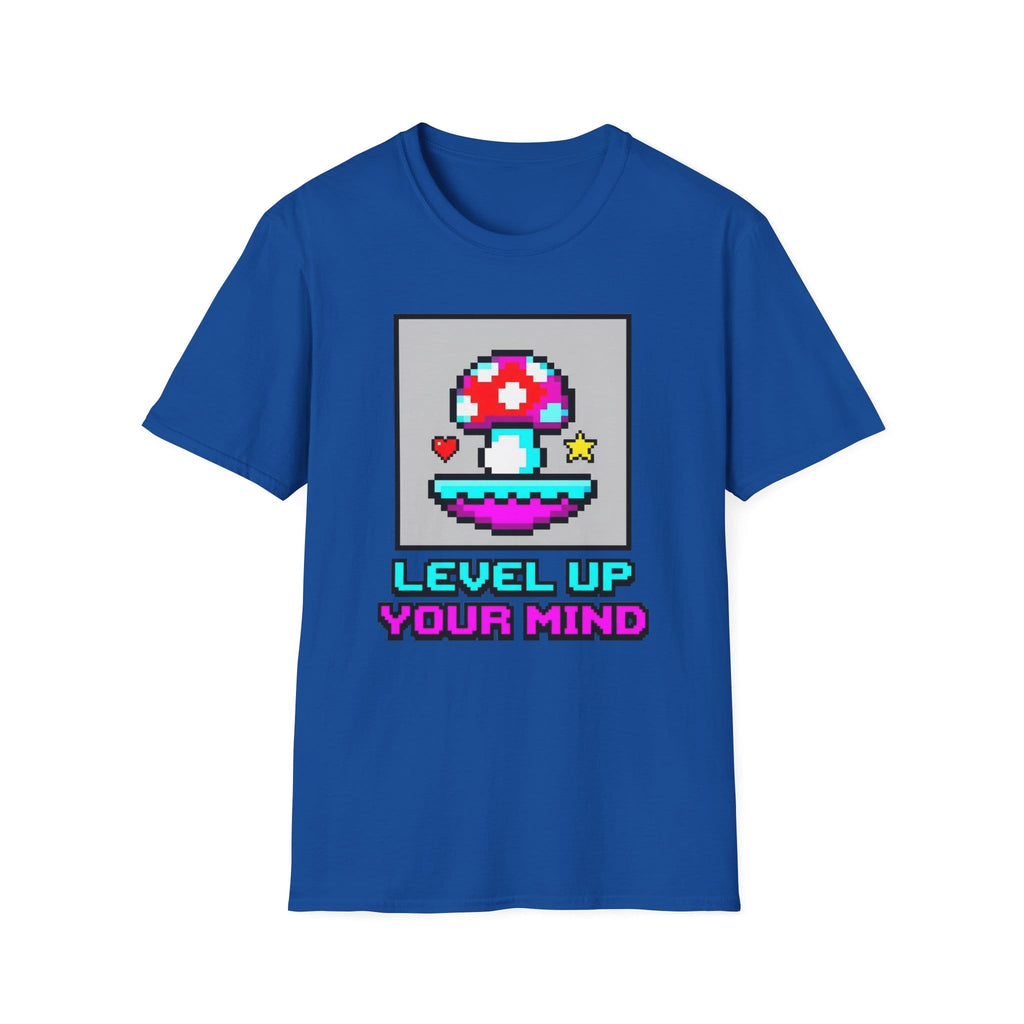 Printify T-Shirt Level Up Your Mind Mushroom T-Shirt Mushroom Magic Mushroom T-Shirt
