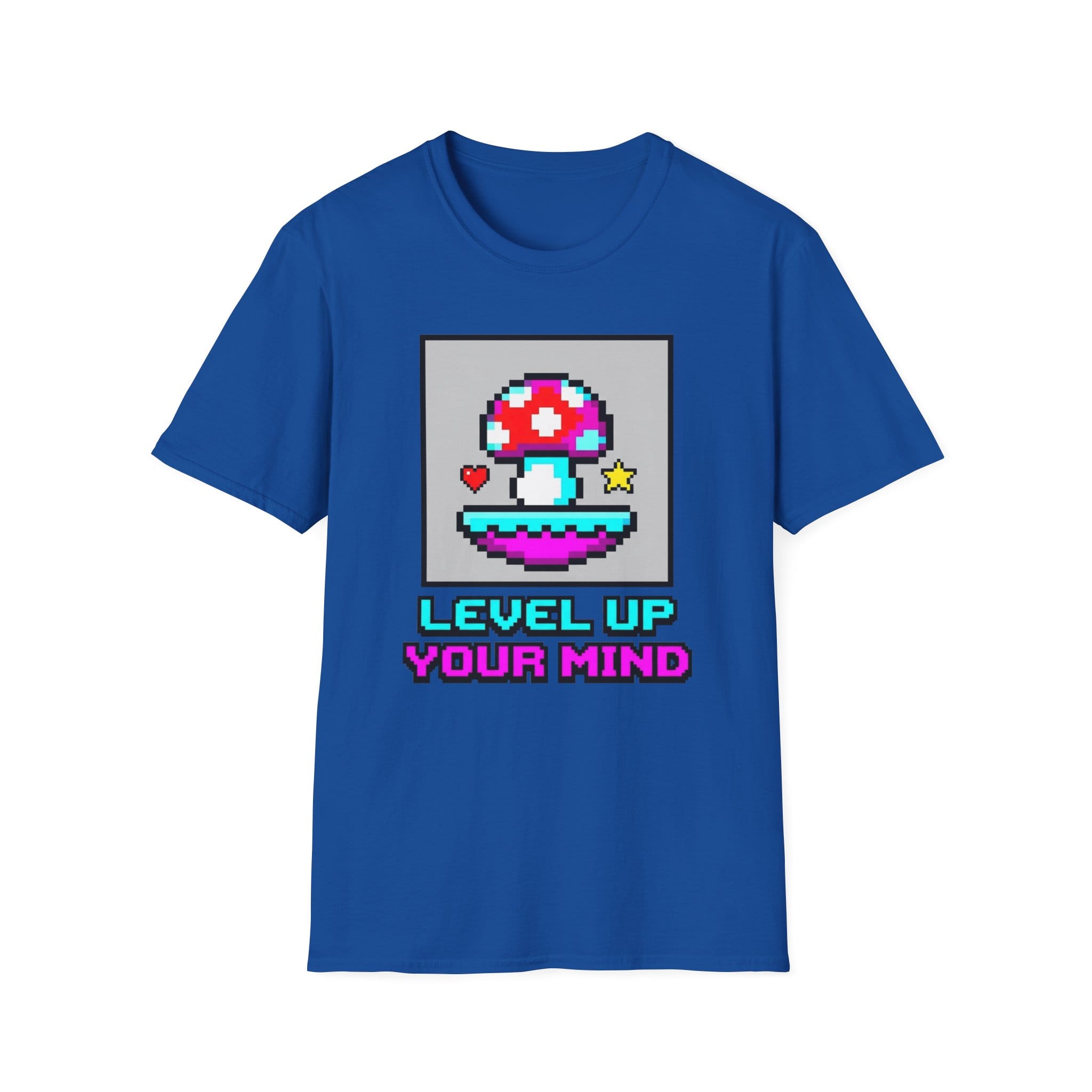 Printify T-Shirt Level Up Your Mind Mushroom T-Shirt Mushroom Magic Mushroom T-Shirt