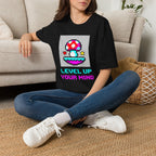 Printify T-Shirt Level Up Your Mind Mushroom T-Shirt Mushroom Magic Mushroom T-Shirt