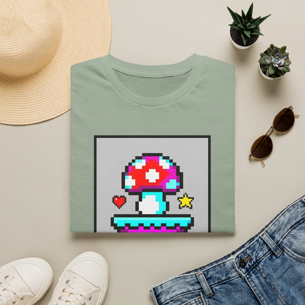 Printify T-Shirt Level Up Your Mind Mushroom T-Shirt Mushroom Magic Mushroom T-Shirt
