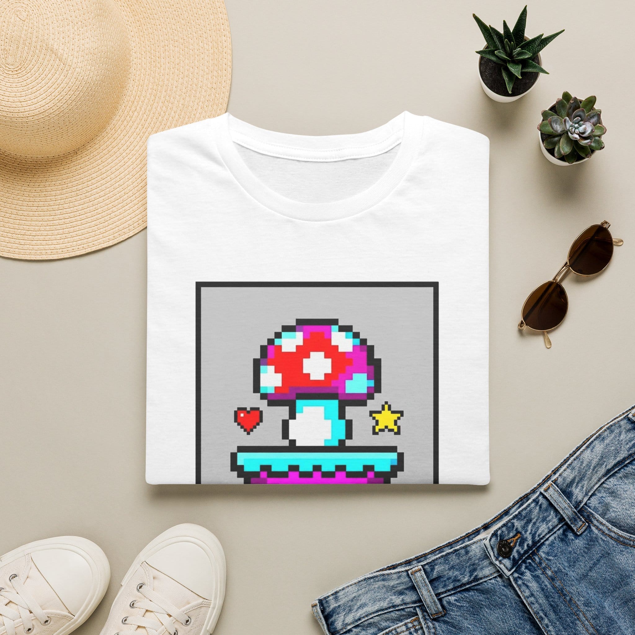 Printify T-Shirt Level Up Your Mind Mushroom T-Shirt Mushroom Magic Mushroom T-Shirt
