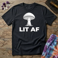 Printify T-Shirt Lit AF Mushroom T-Shirt Mushroom Magic Mushroom T-Shirt