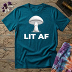 Printify T-Shirt Lit AF Mushroom T-Shirt Mushroom Magic Mushroom T-Shirt
