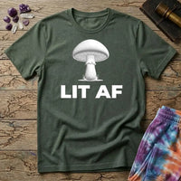 Printify T-Shirt Lit AF Mushroom T-Shirt Mushroom Magic Mushroom T-Shirt