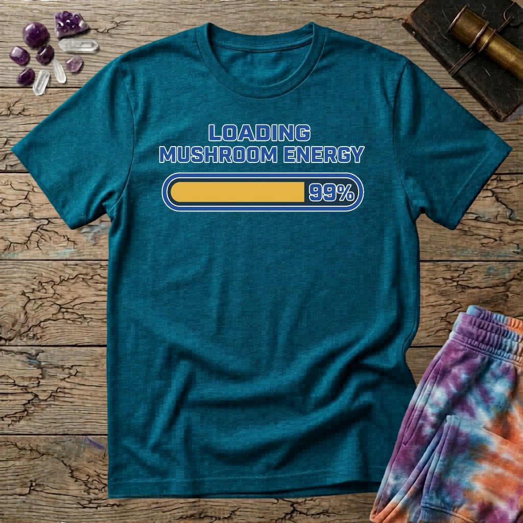 Printify T-Shirt Loading Mushroom Energy Too T-Shirt Mushroom Magic Mushroom T-Shirt