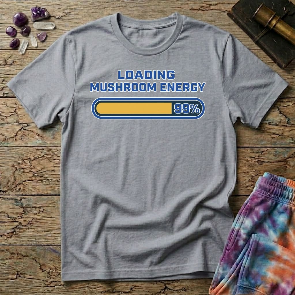 Printify T-Shirt Loading Mushroom Energy Too T-Shirt Mushroom Magic Mushroom T-Shirt