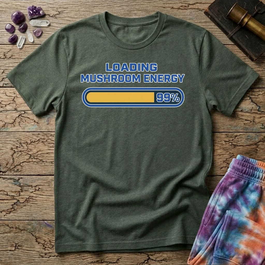 Printify T-Shirt Loading Mushroom Energy Too T-Shirt Mushroom Magic Mushroom T-Shirt