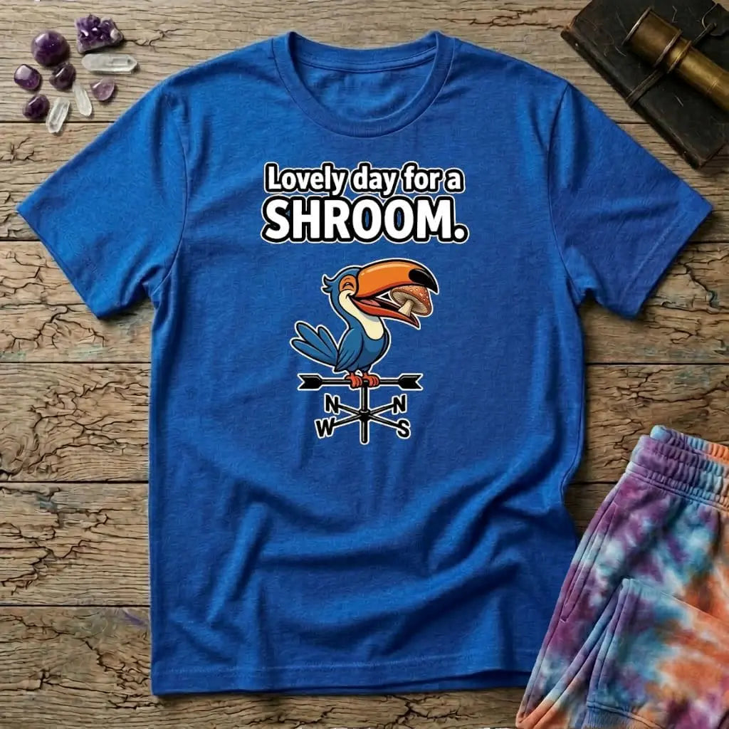 Printify T-Shirt Lovely Day For a Shroom Mushroom T-Shirt Mushroom Magic Mushroom T-Shirt