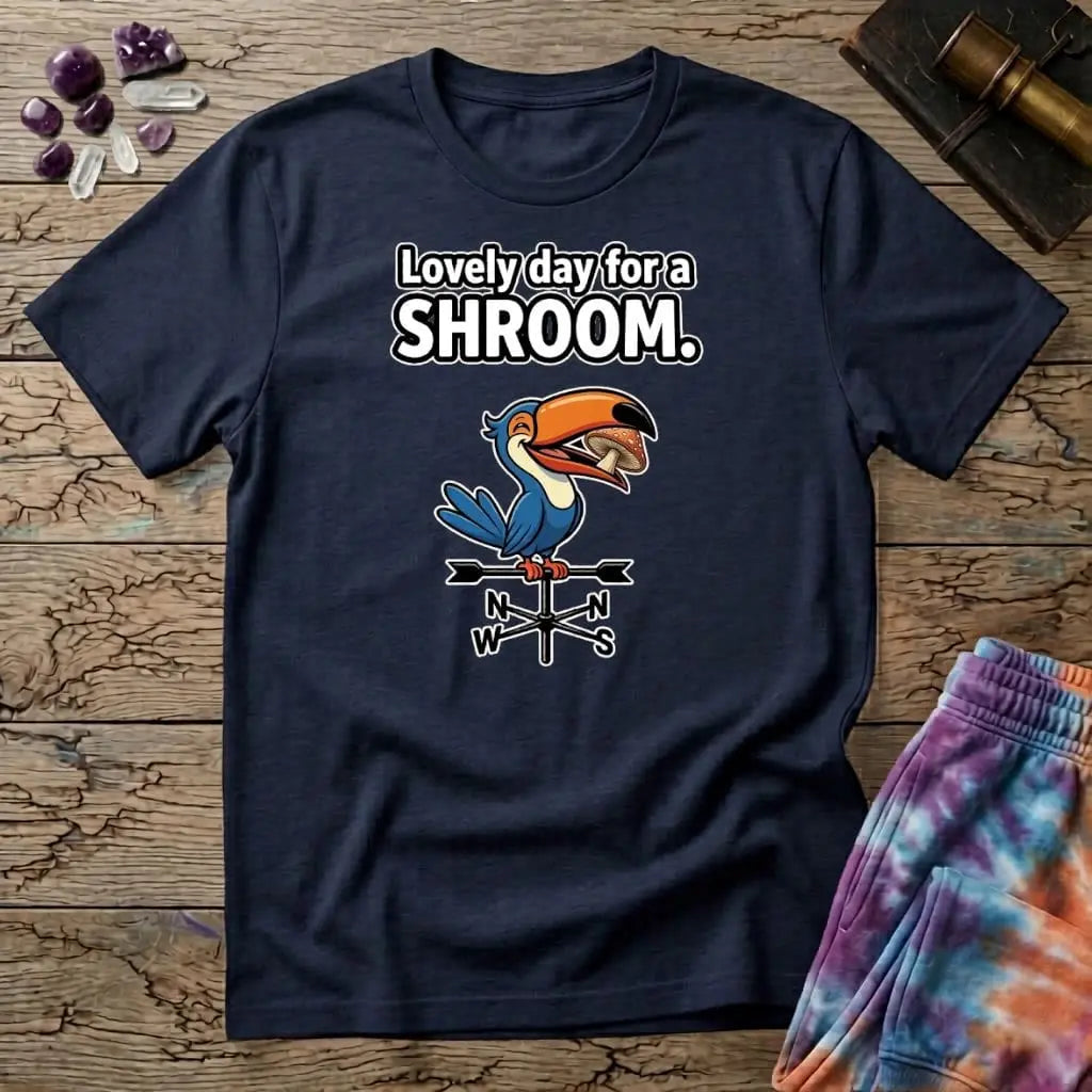 Printify T-Shirt Lovely Day For a Shroom Mushroom T-Shirt Mushroom Magic Mushroom T-Shirt
