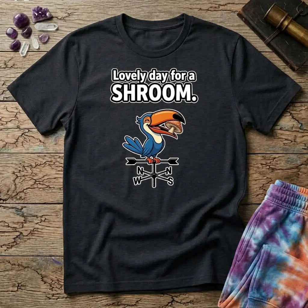 Printify T-Shirt Lovely Day For a Shroom Mushroom T-Shirt Mushroom Magic Mushroom T-Shirt
