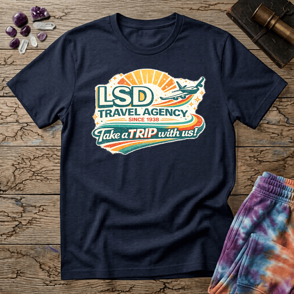 Printify T-Shirt LSD Travel Agency T-Shirt Mushroom Magic Mushroom T-Shirt