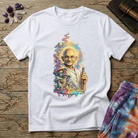 Printify T-Shirt Mahatma Gandhi Mushroom T-Shirt Mushroom Magic Mushroom T-Shirt