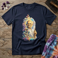 Printify T-Shirt Mahatma Gandhi Mushroom T-Shirt Mushroom Magic Mushroom T-Shirt