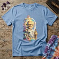 Printify T-Shirt Mahatma Gandhi Mushroom T-Shirt Mushroom Magic Mushroom T-Shirt