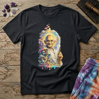 Printify T-Shirt Mahatma Gandhi Mushroom T-Shirt Mushroom Magic Mushroom T-Shirt