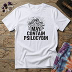 Printify T-Shirt May Contain Psilocybin Mushroom T-Shirt Mushroom Magic Mushroom T-Shirt