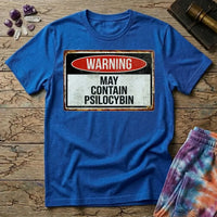Printify T-Shirt May Contain Psilocybin Too T-Shirt Mushroom Magic Mushroom T-Shirt