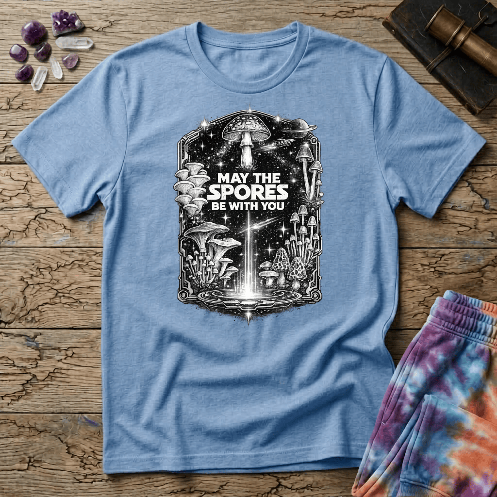 Printify T-Shirt May The Spores Be With You Mushroom T-Shirt Mushroom Magic Mushroom T-Shirt