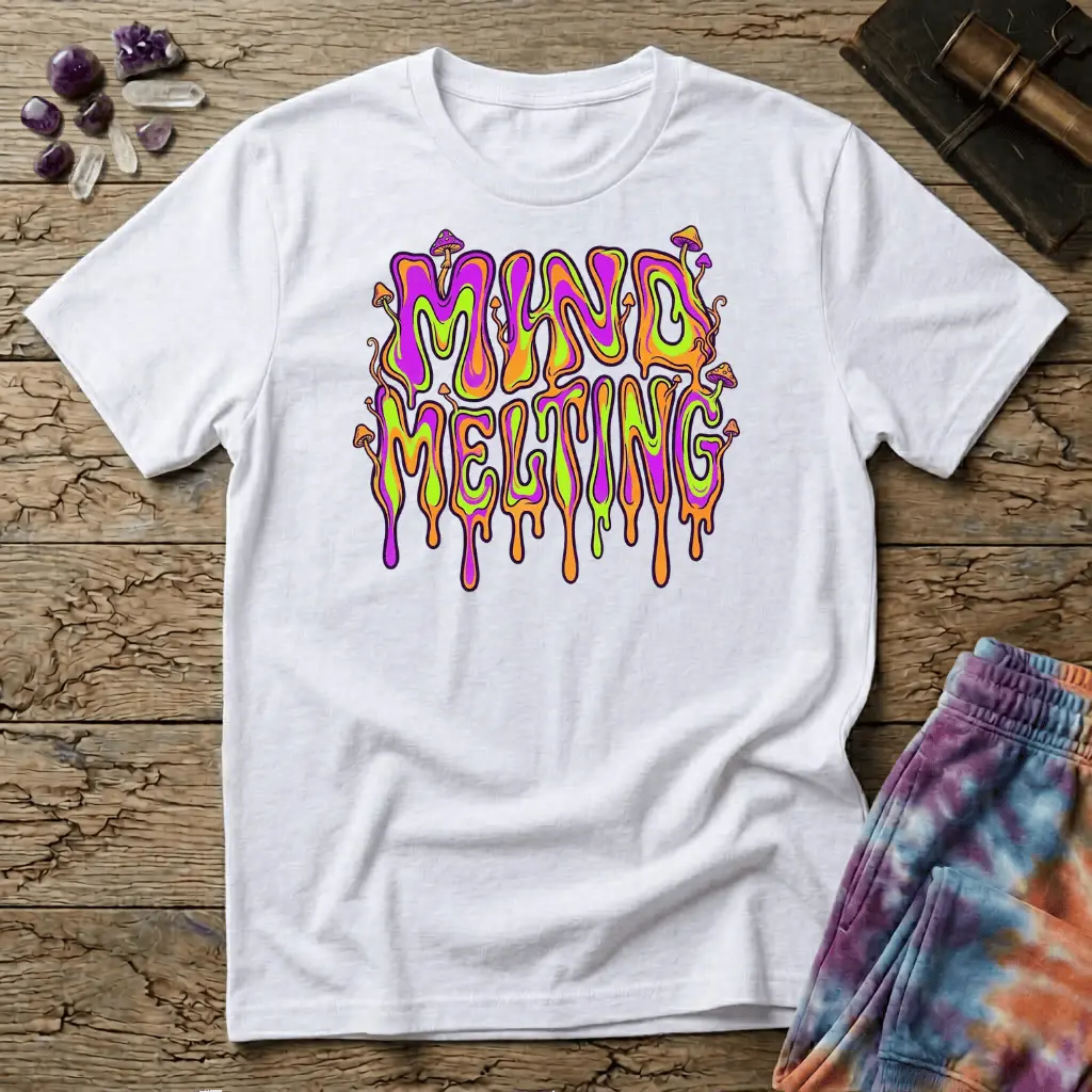 Printify T-Shirt Mind Melting Psychedelic T-Shirt Mushroom Magic Mushroom T-Shirt
