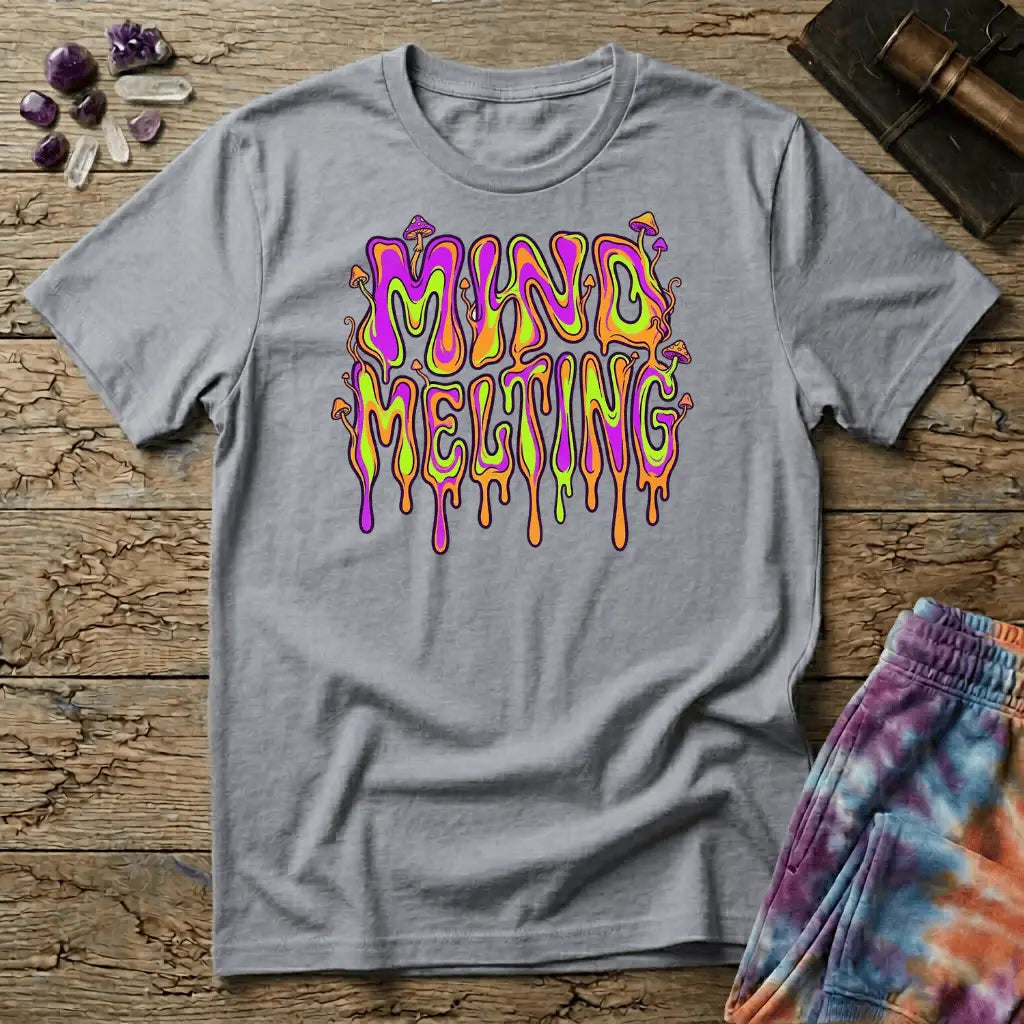 Printify T-Shirt Mind Melting Psychedelic T-Shirt Mushroom Magic Mushroom T-Shirt