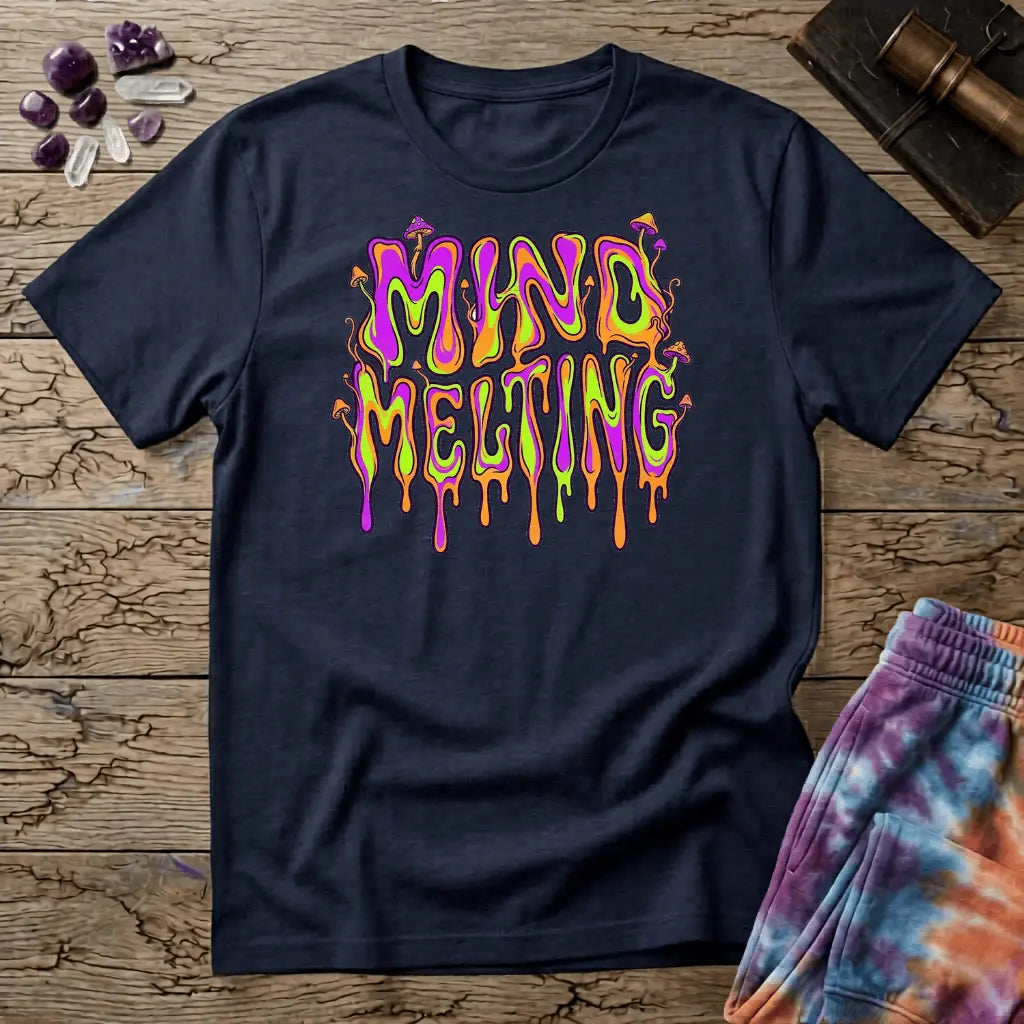 Printify T-Shirt Mind Melting Psychedelic T-Shirt Mushroom Magic Mushroom T-Shirt