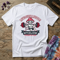 Printify T-Shirt Mind Over Muscle Mycelium Strength Club Mushroom T-Shirt Mushroom Magic Mushroom T-Shirt
