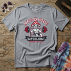 Printify T-Shirt Mind Over Muscle Mycelium Strength Club Mushroom T-Shirt Mushroom Magic Mushroom T-Shirt