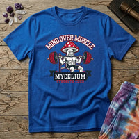 Printify T-Shirt Mind Over Muscle Mycelium Strength Club Mushroom T-Shirt Mushroom Magic Mushroom T-Shirt