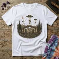 Printify T-Shirt Mushenge Too Stonehenge Mushroom T-Shirt Mushroom Magic Mushroom T-Shirt