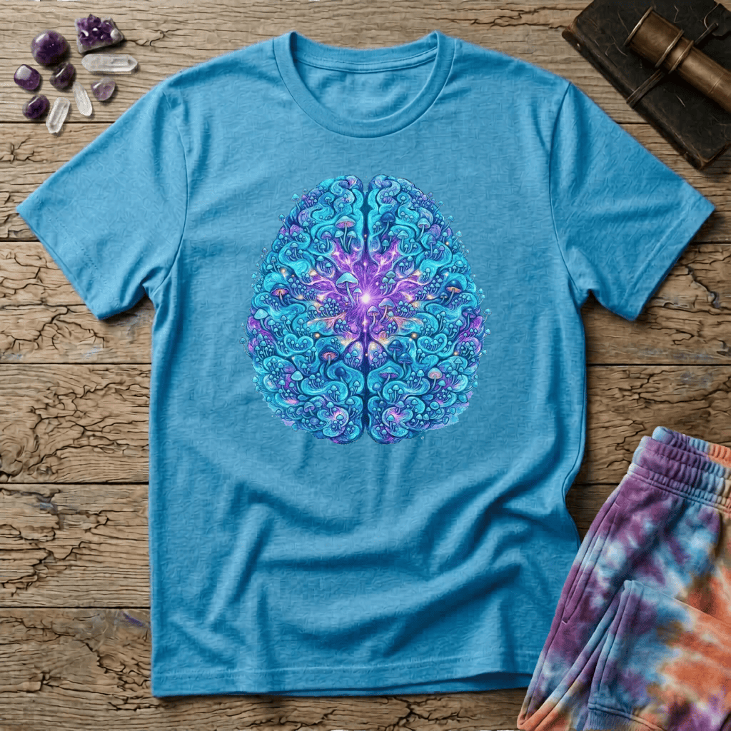 Printify T-Shirt Mushroom Brain One T-Shirt Mushroom Magic Mushroom T-Shirt