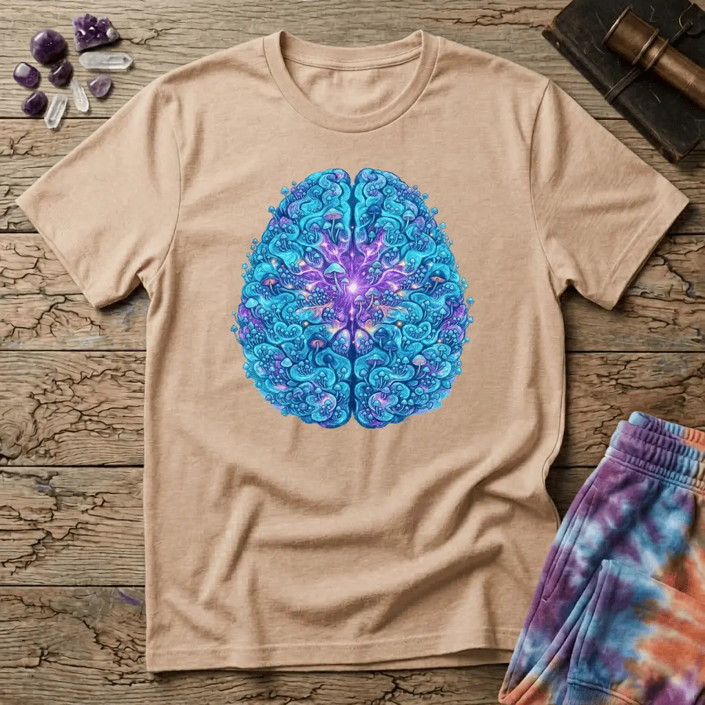 Printify T-Shirt Mushroom Brain One T-Shirt Mushroom Magic Mushroom T-Shirt