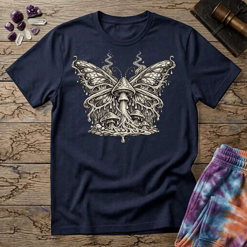 Printify T-Shirt Mushroom Butterfly Metamorphosis T-Shirt Mushroom Magic Mushroom T-Shirt
