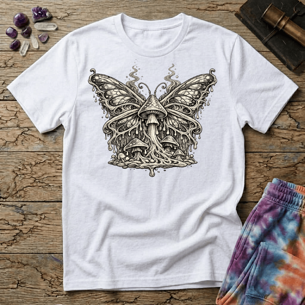 Printify T-Shirt Mushroom Butterfly Metamorphosis T-Shirt Mushroom Magic Mushroom T-Shirt