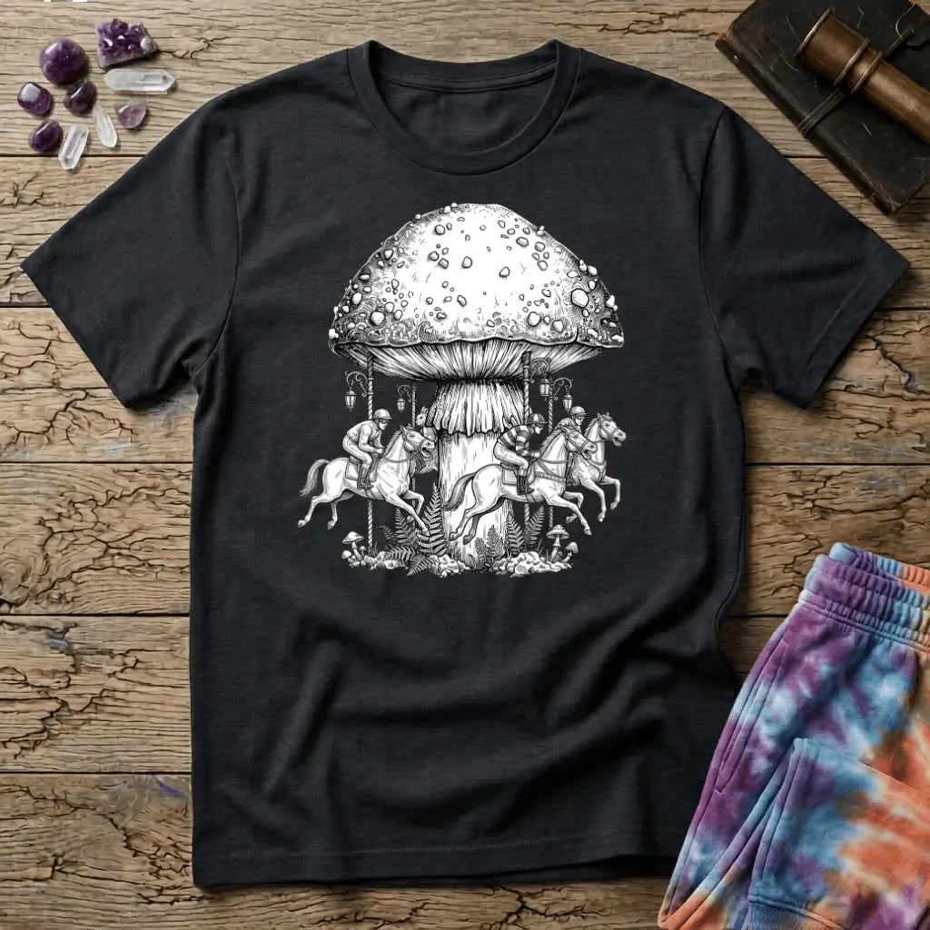 Printify T-Shirt Mushroom Carousel T-Shirt Mushroom Magic Mushroom T-Shirt