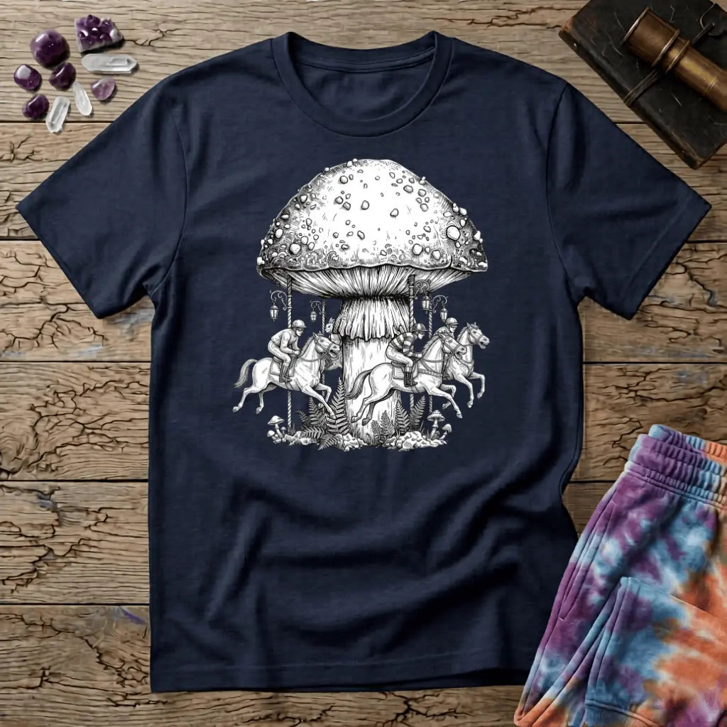 Printify T-Shirt Mushroom Carousel T-Shirt Mushroom Magic Mushroom T-Shirt