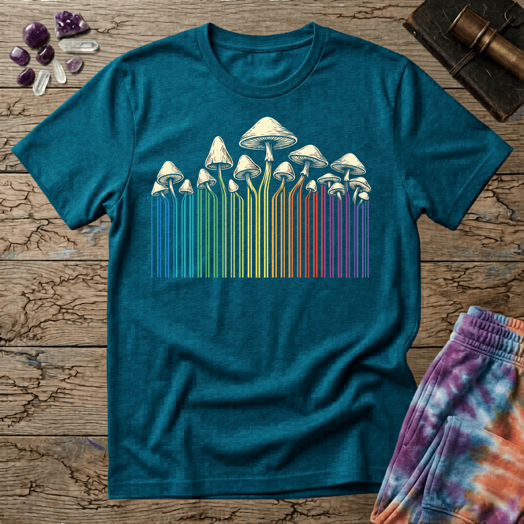 Printify T-Shirt Mushroom Colors T-Shirt Mushroom Magic Mushroom T-Shirt