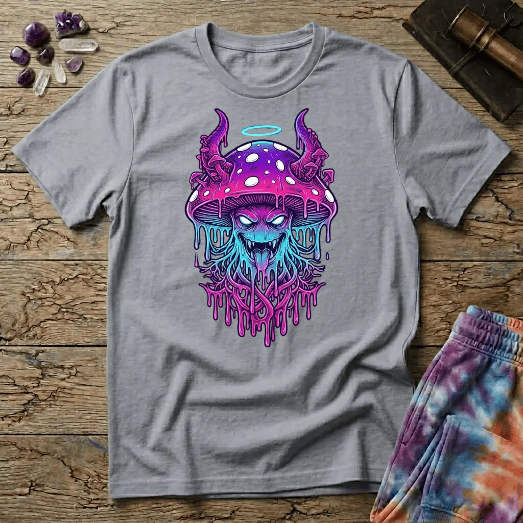 Printify T-Shirt Mushroom Demon Angel T-Shirt Mushroom Magic Mushroom T-Shirt